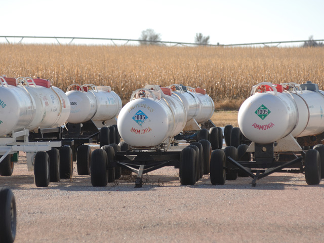 Some fertilizer retailers may stop selling anhydrous ammonia if planned changes to Occupational Safety and Health Administration regulations take effect. (DTN/The Progressive Farmer file photo)